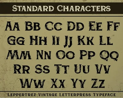 Leppertrez font