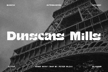 Dunscans Mills - Modern Bold Sans font