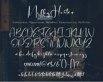 Milky Hunter font