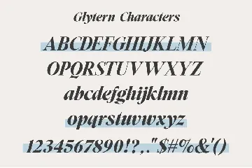 Glytern font