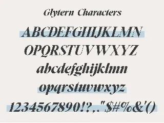 Glytern font