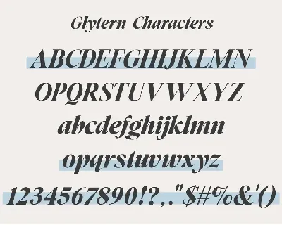 Glytern font