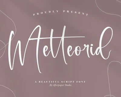 Metteorid Beautiful Script Font