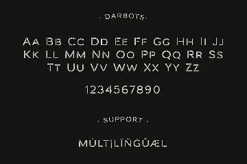 Darbots - Modern Stencil Sans Serif Font