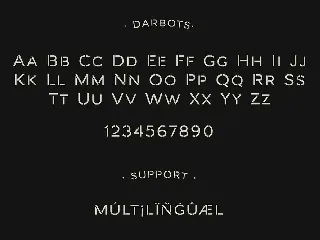 Darbots - Modern Stencil Sans Serif Font