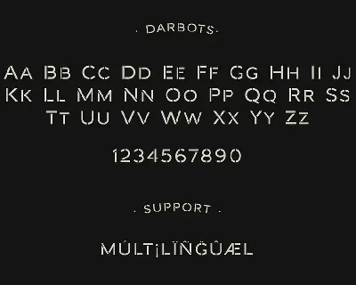 Darbots - Modern Stencil Sans Serif Font