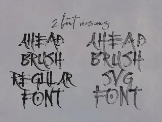 Ahead Brush SVG Font