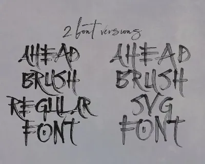 Ahead Brush SVG Font