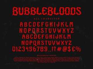 Bubblebloods font