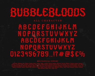 Bubblebloods font