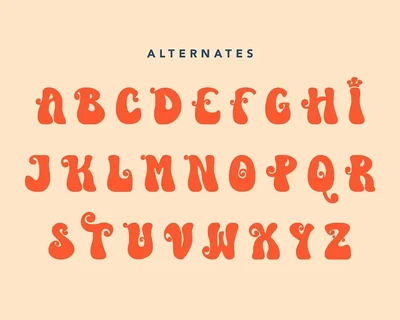 QueenMelody - Groovy Display Font