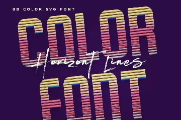 Horizontal Lines - Color SVG Font