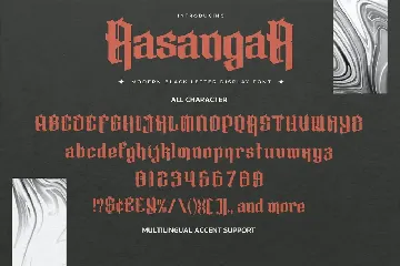 Rasangar - Modern Black Letter Display Font