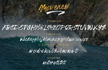 Moveness Brush font