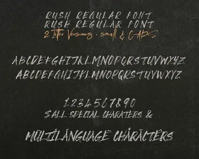 Rush Brush & SVG Font