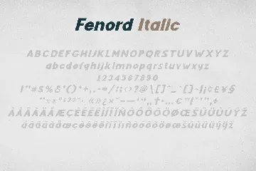 Fenord - Old School Sans Serif font