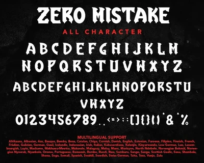 Zero Mistake - Cool Blackletter Display Font