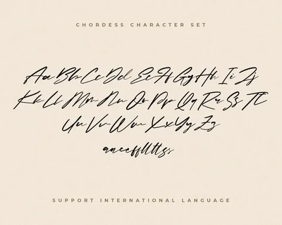 Chordess - The Minimal Script Font