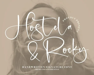 Hostela Rocky Handwritten Signature Font