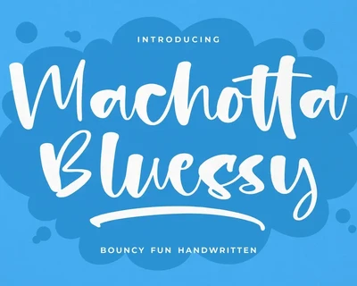 Machotta Bluessy Bouncy Funt Handwritten Font