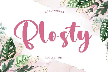Blosty Lovely Font