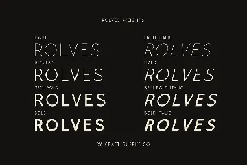 Rolves - Sans Serif Font Family | 8 Fonts