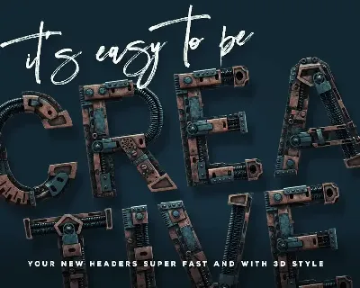 Steampunk - 3D Color SVG Font