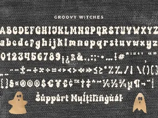 Groovy Witches Halloween Display Font