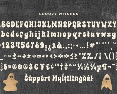 Groovy Witches Halloween Display Font