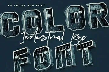 Industrial Box - 3D Color SVG Font
