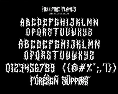 Hellfire Flames | Death Metal Font