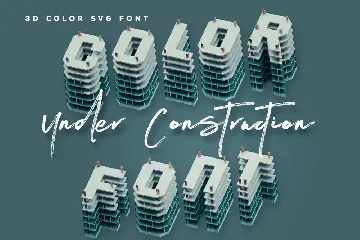 Under Construction - 3D Color SVG Font