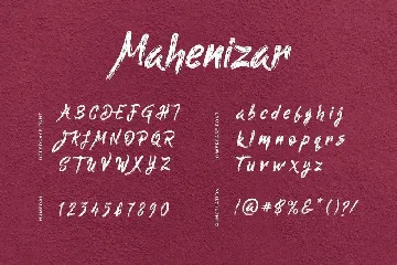 Mahenizar Brush Handwritten Font