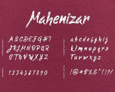 Mahenizar Brush Handwritten Font