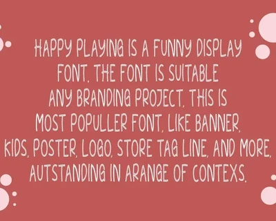 Happy Playing - Display Font