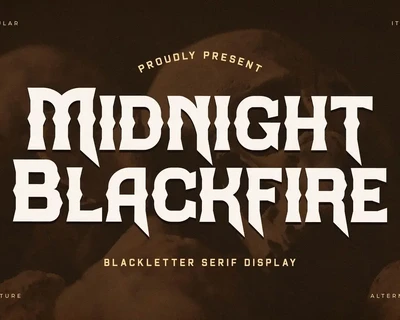 Midnight Blackfire Blackletter Serif Display font