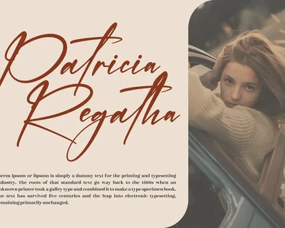 Dusty Peach Handwritten Signature Font