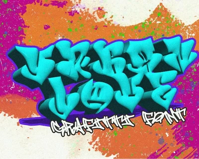 Urban Love - Solid and Outline Graffiti Font