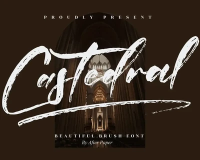 Castedral Brush Font