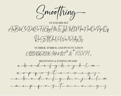 Smoothing - Modern Calligraphy Font