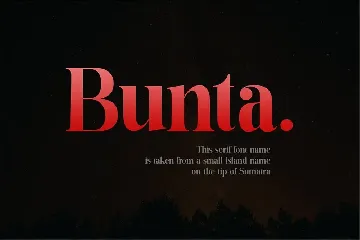 Bunta font