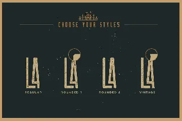 Las Valles Textured Condensed Typeface 4 Fonts