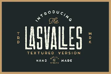 Las Valles Textured Condensed Typeface 4 Fonts