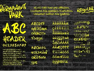 Permanent Park - 90s Graffiti HipHop Inspired Font