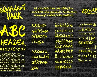 Permanent Park - 90s Graffiti HipHop Inspired Font