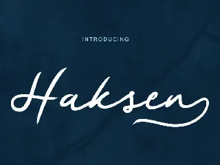 Haksen Script Font