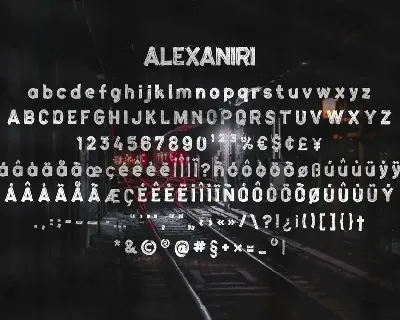 AN Alexaniri - Strong Brush Font