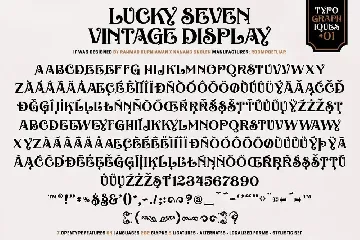 Lucky Seven Vintage Font