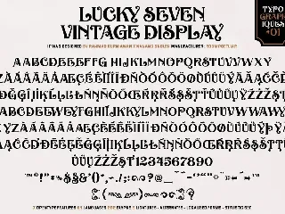 Lucky Seven Vintage Font