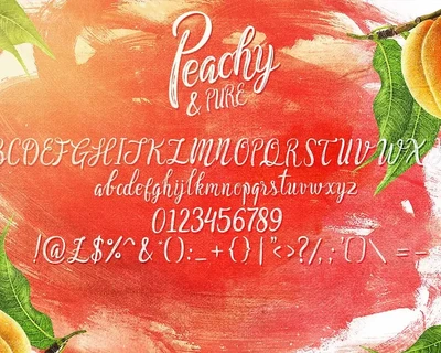 Peachy & Pure - Typeface font